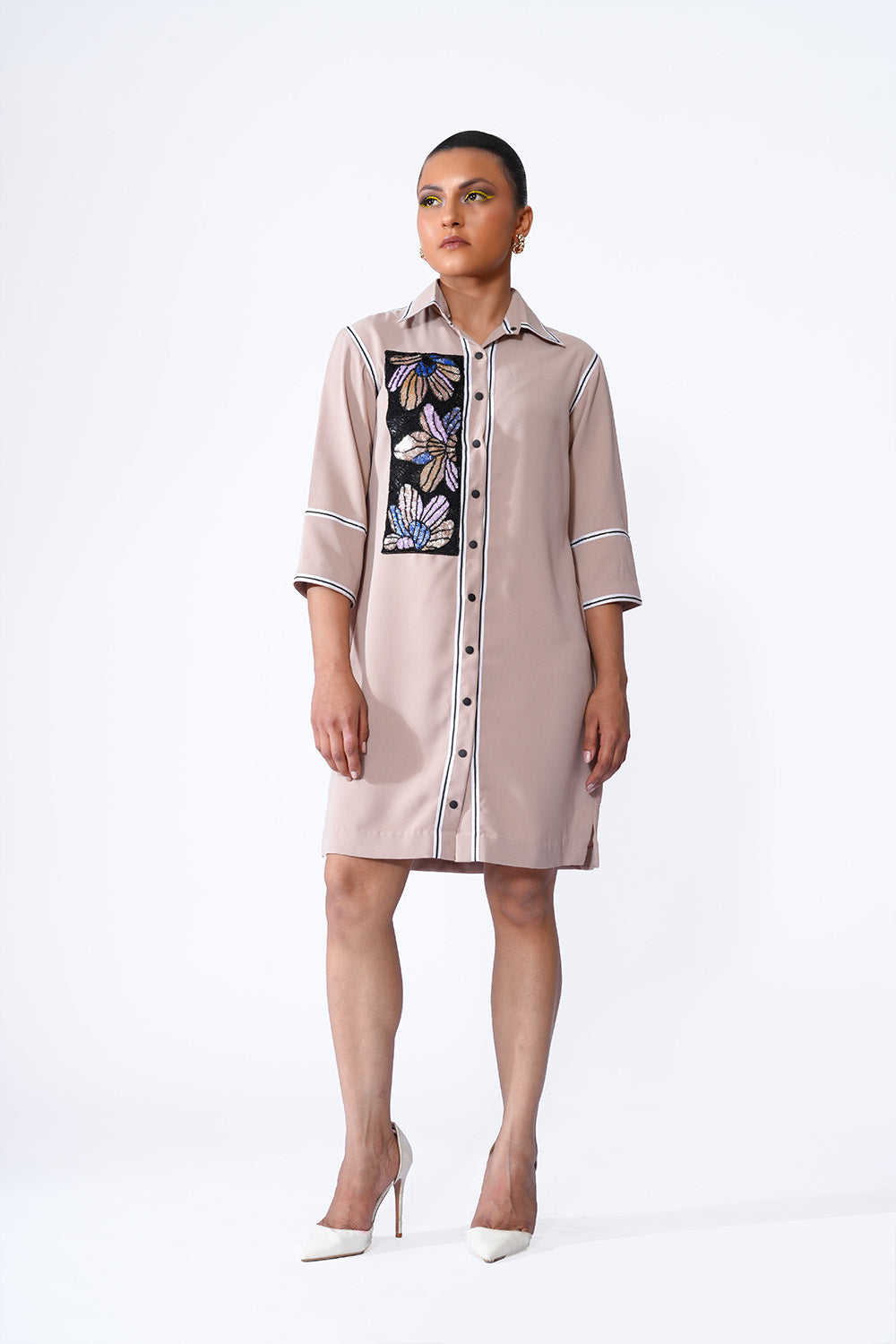 Beige Track Dress